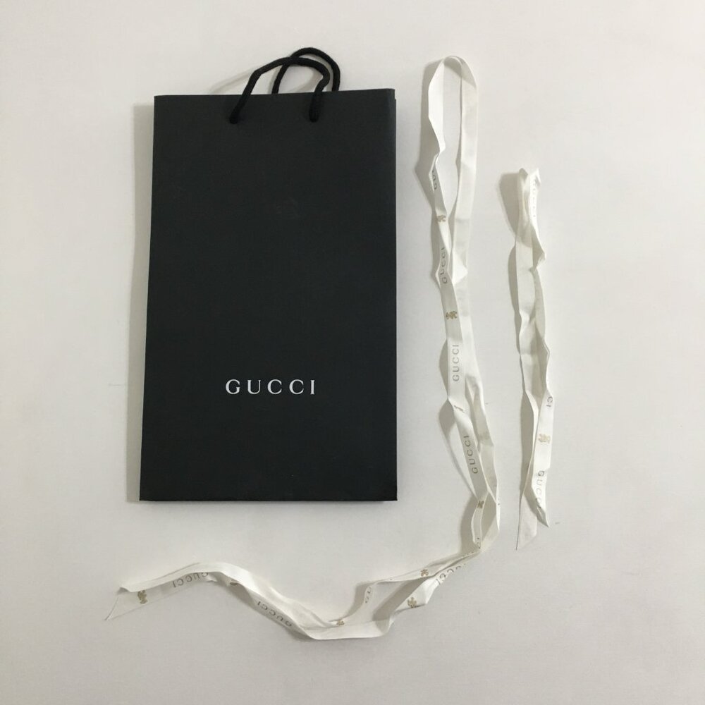 GUCCI Gift Bag w/ 2 Ribbons Size 15" x 9" x 5.5" Authentic